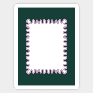 Wavy Lines - Green White Sticker